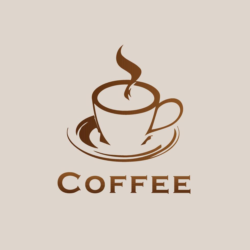 café taza logo diseño con un taza de café. adecuado para logo, icono, firmar, sitio web, imprimir, pegatina, etiqueta, aplicación editable y redimensionable gráficos elemento. vector