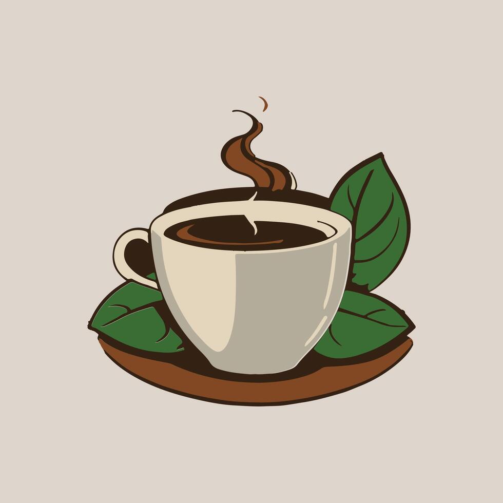 café taza logo diseño con un taza de café. adecuado para logo, icono, firmar, sitio web, imprimir, pegatina, etiqueta, aplicación editable y redimensionable gráficos elemento. vector