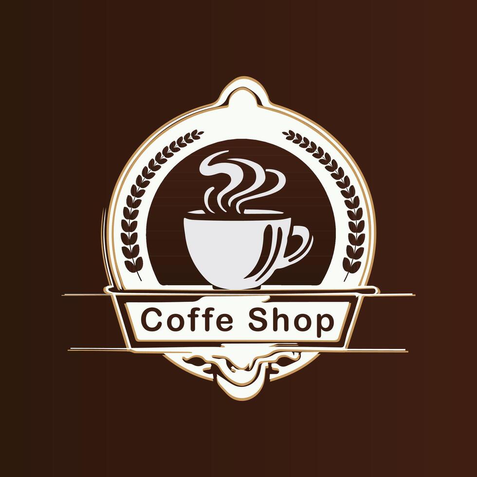 café taza logo diseño con un taza de café. adecuado para logo, icono, firmar, sitio web, imprimir, pegatina, etiqueta, aplicación editable y redimensionable gráficos elemento. vector