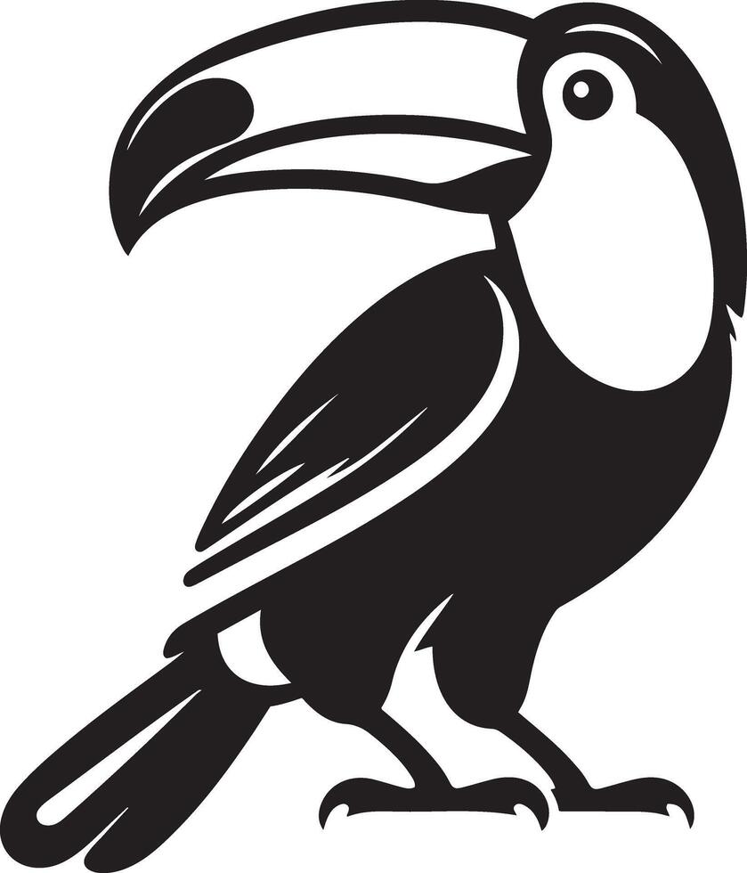 Toucan bird silhouette illustration. vector