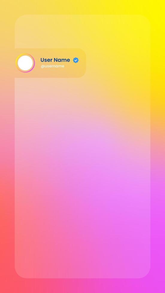 Vertical story template in gradient colors. Social media frame illustration. vector