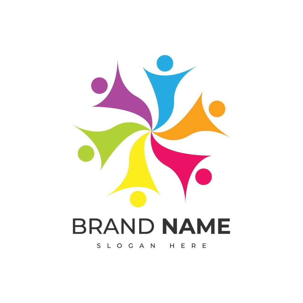 Union or teamwork logo and symbol image vector