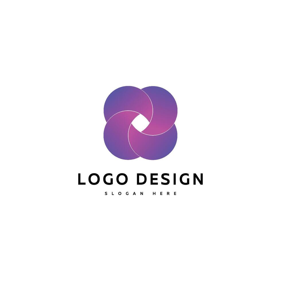 company logo gradient simple design vector