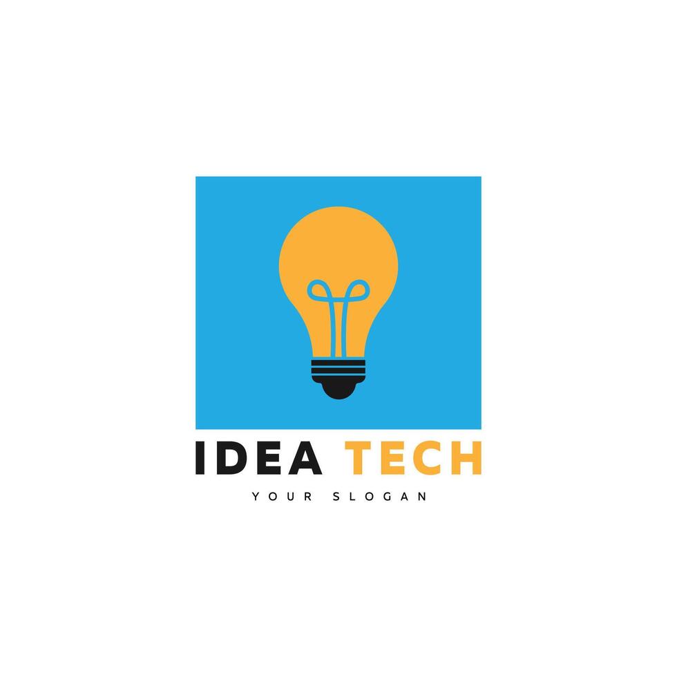 logo lamp inovation lightbulb vector
