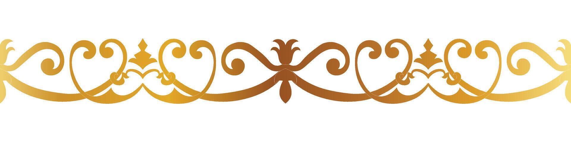 Seamless golden baroque border for framing. vector