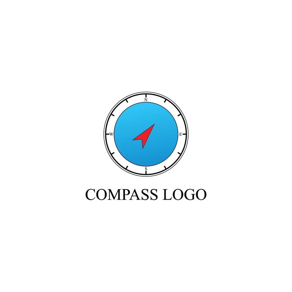 navigation compass logo design vector