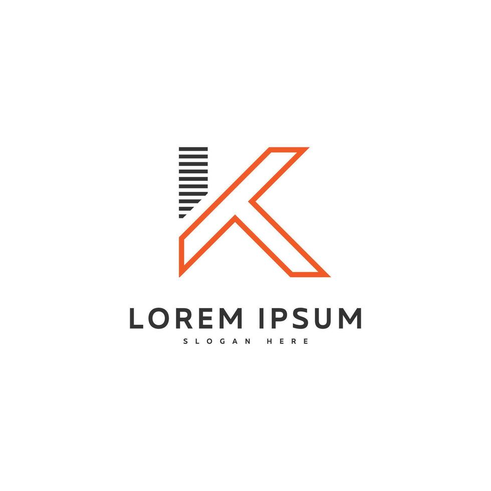 Letter K symbol logo graphic abstract vector