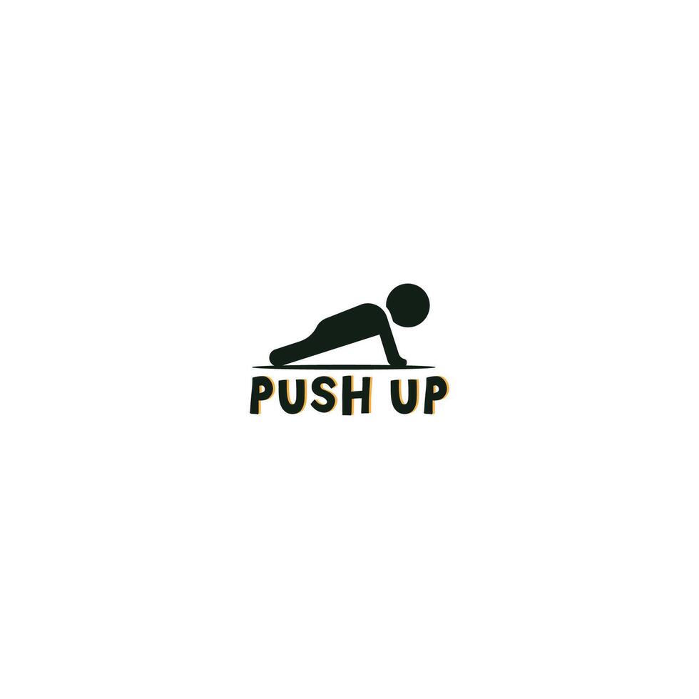 icon logo push up design vector