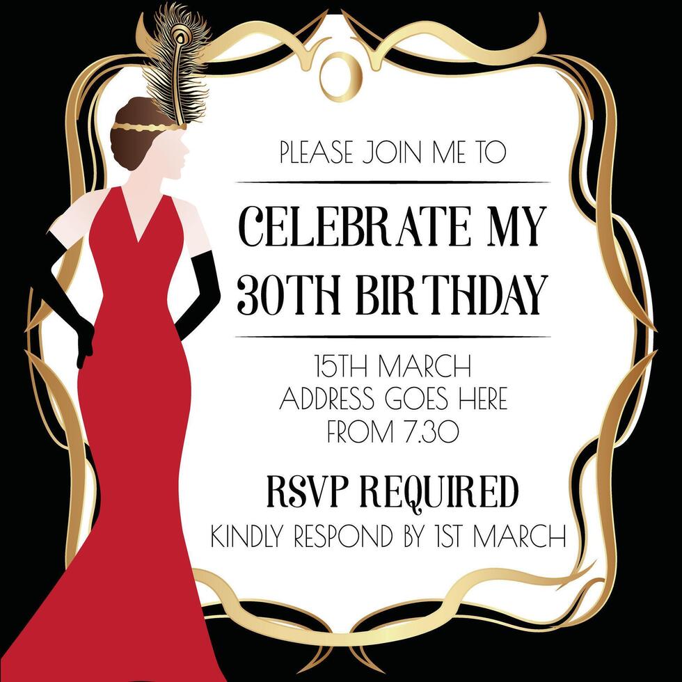 Art Deco Invitation Design vector