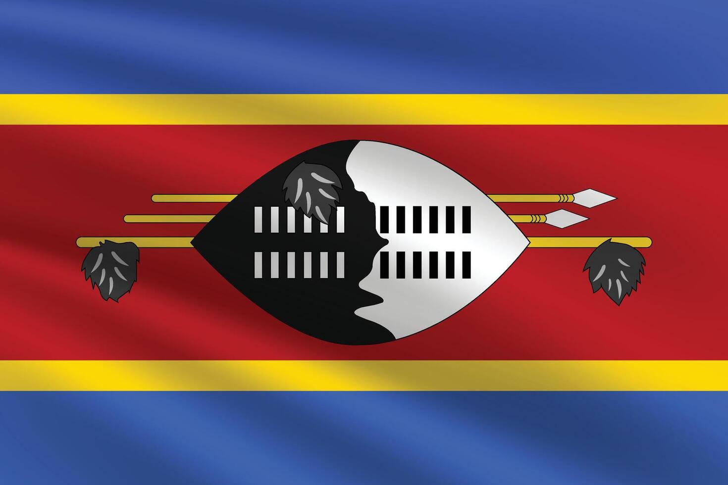 National Flag of Eswatini. Eswatini Flag. Waving Eswatini flag. 44860484  Vector Art at Vecteezy