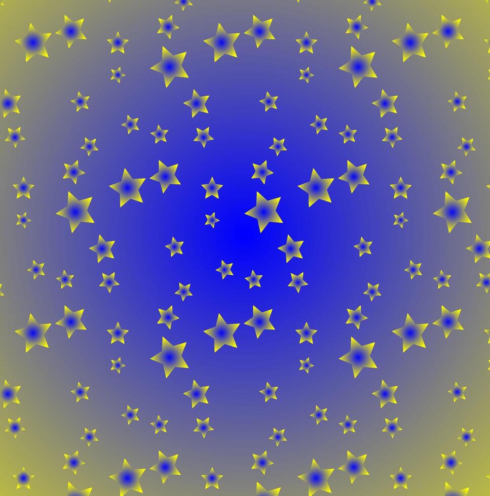 resumen modelo en el formar de dorado estrellas en un azul antecedentes vector