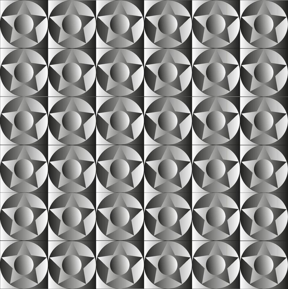 Abstract geometric seamless pattern in the form of stars on a gray background vector