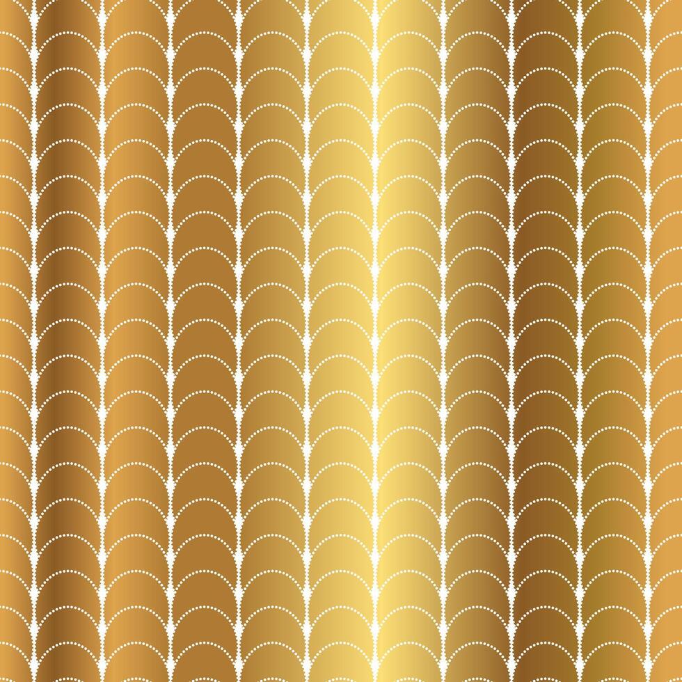 Gold Art Deco Round Geometric Pattern vector