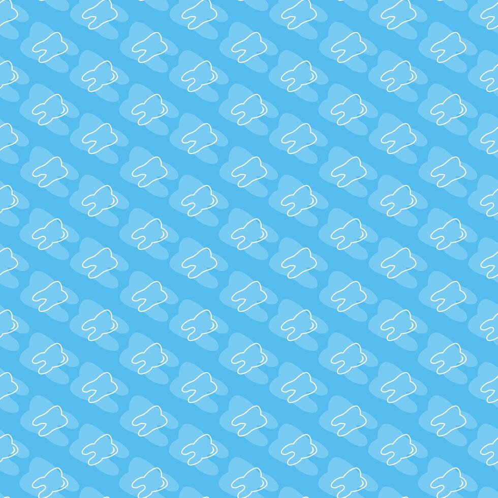 Light Blue Dental Pattern Design with Teeth vector