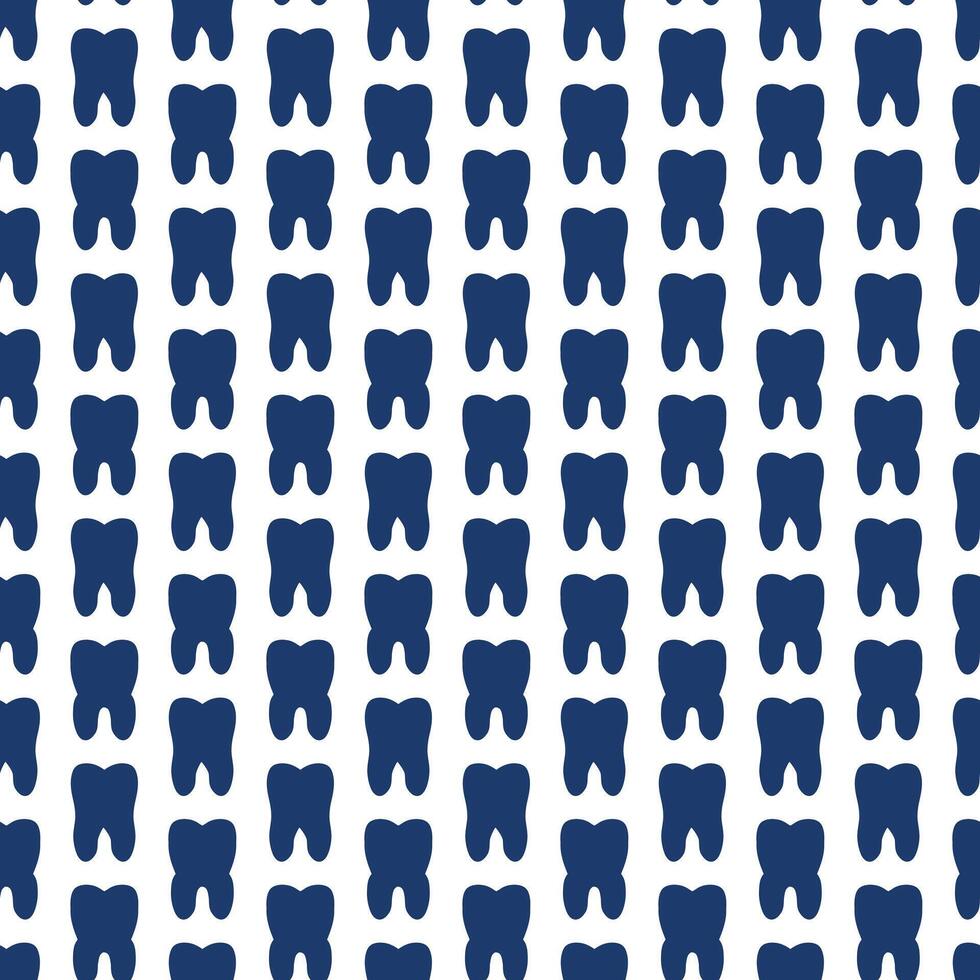 Blue Teeth or Tooth Dental Seamless Pattern Design vector