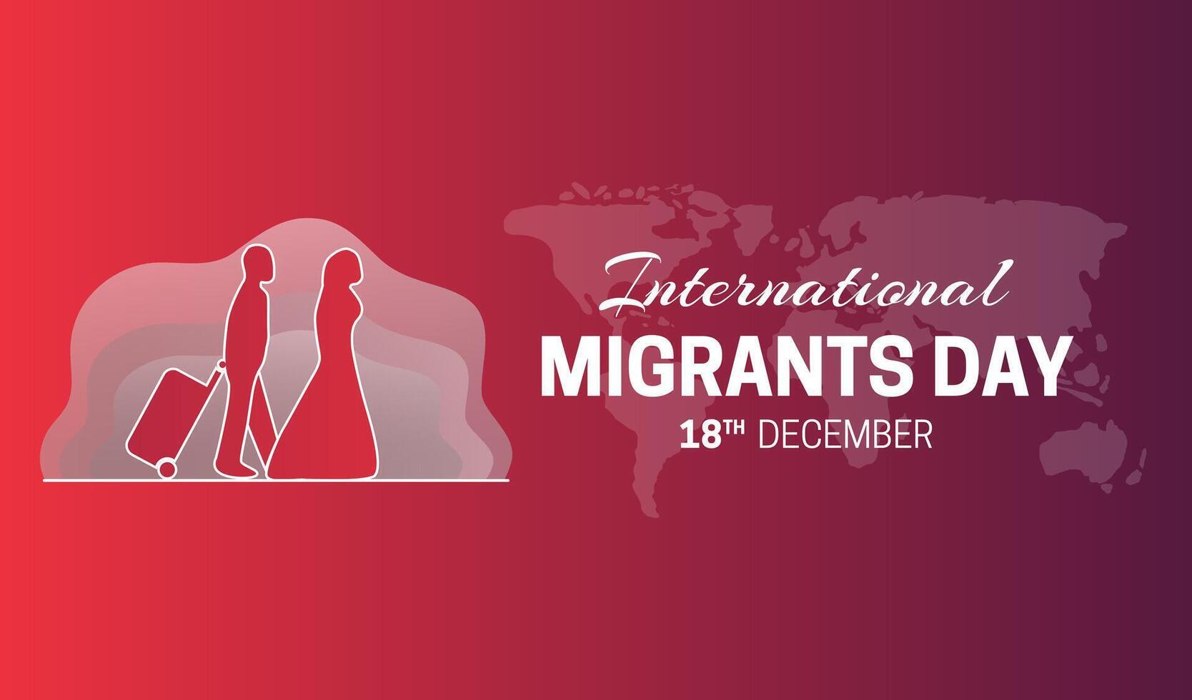 International Migrants Day Background Illustration vector