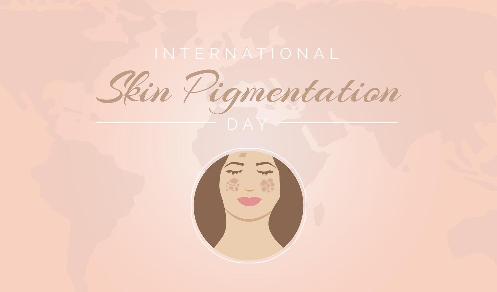 internacional piel pigmentación día bandera ilustración diseño vector