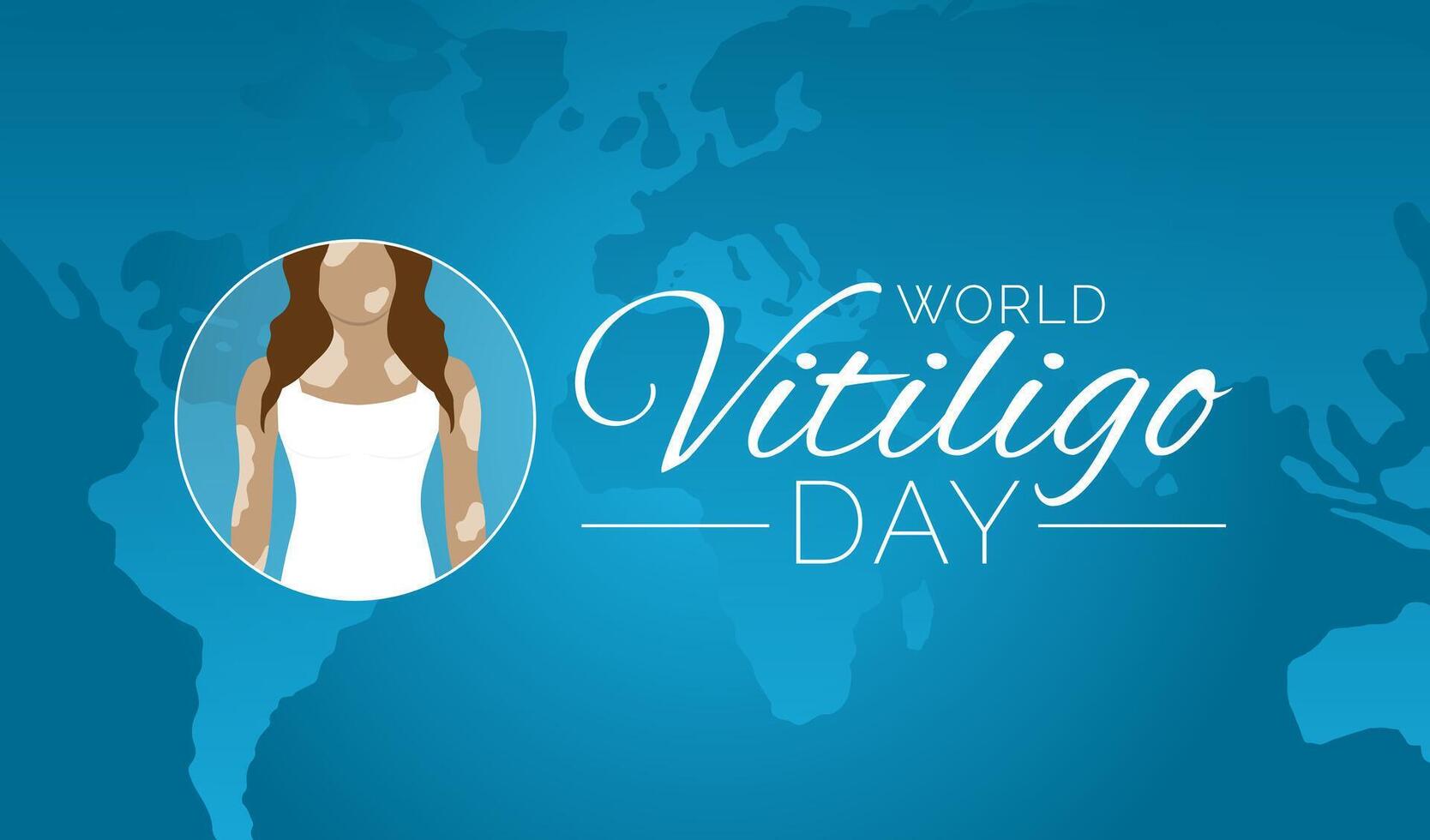 World Vitiligo Day Blue Background Design vector