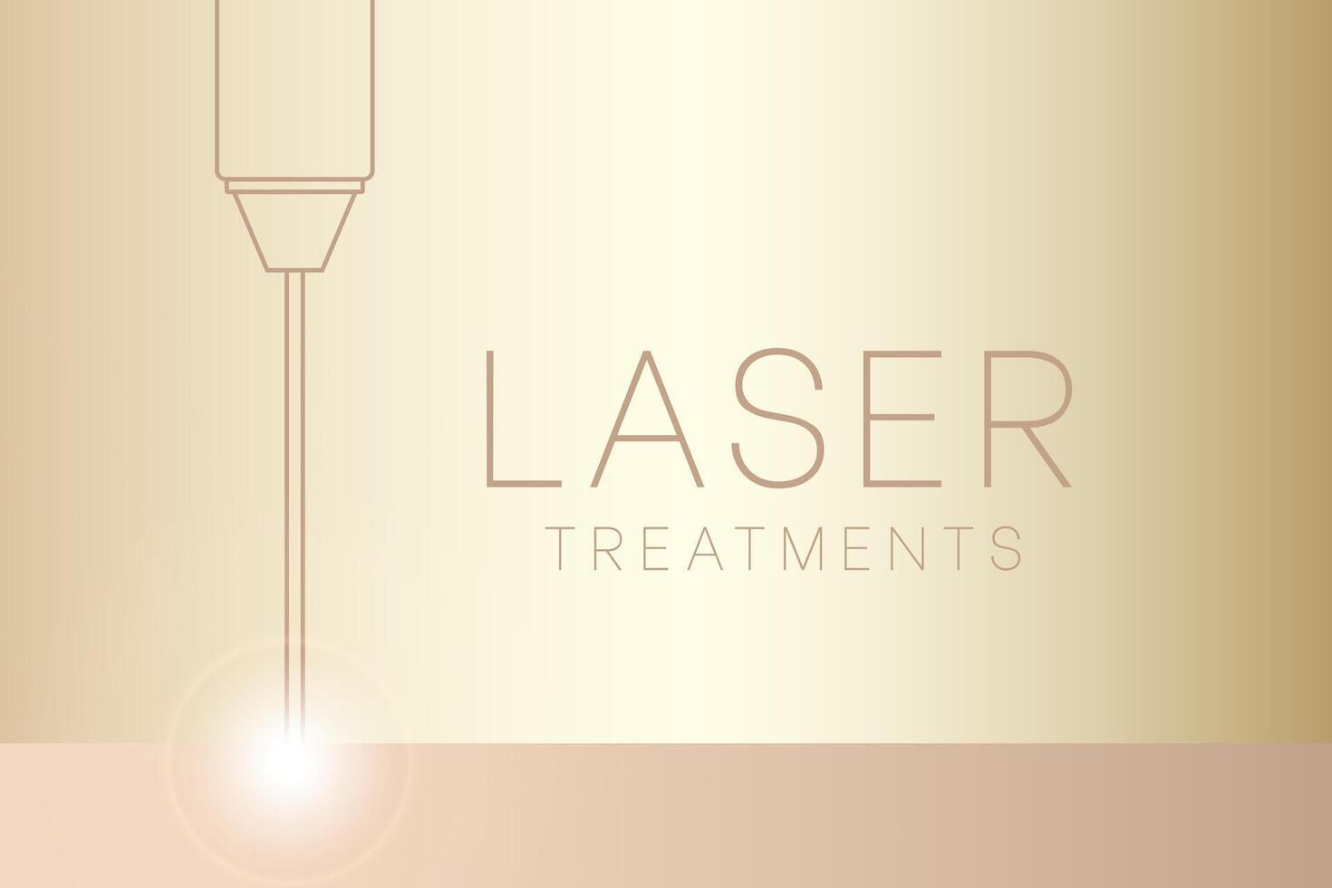 Gold Laser Treatments Minimal Elegant Background Design vector