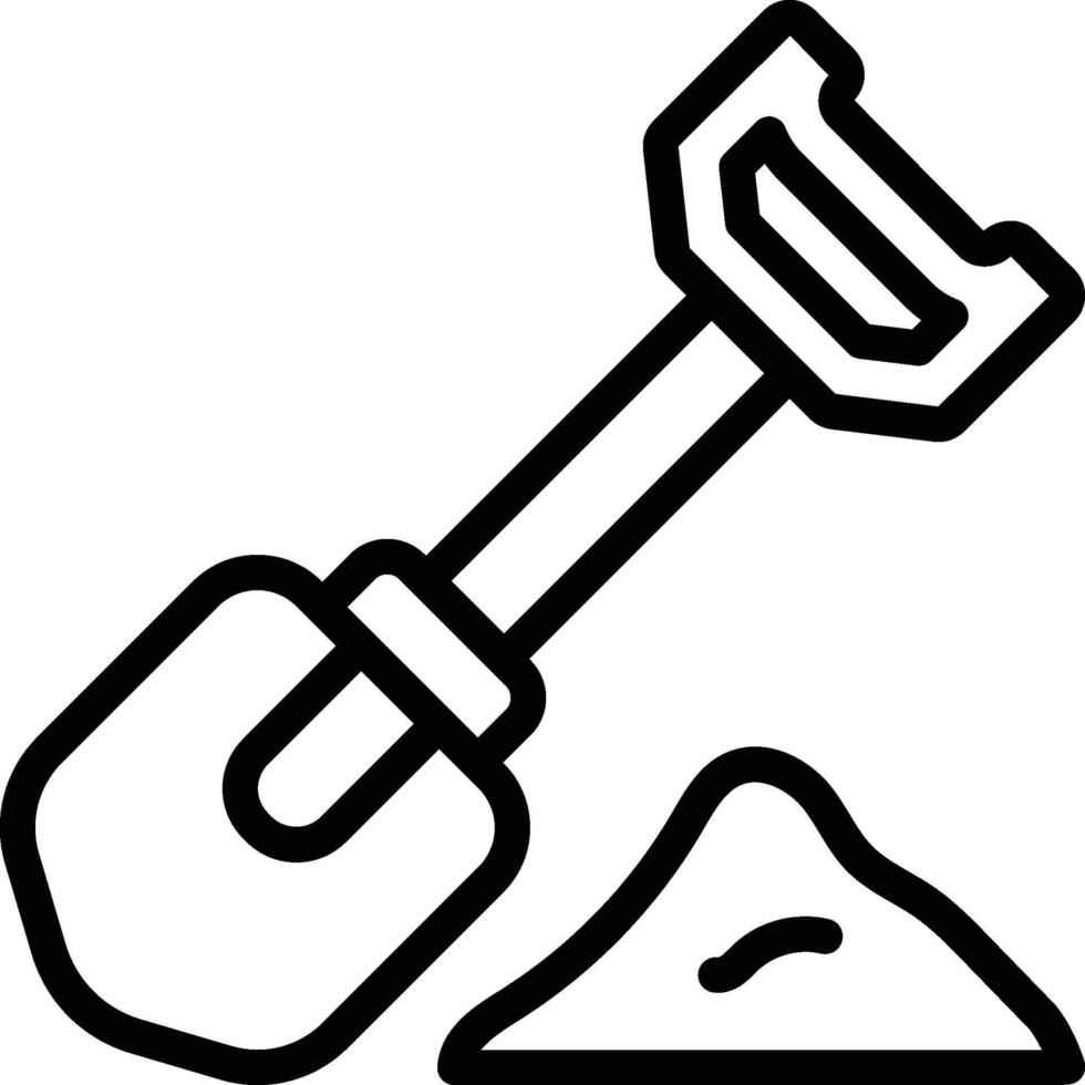 Shovel Icon. Shovel In Ground Icon vector