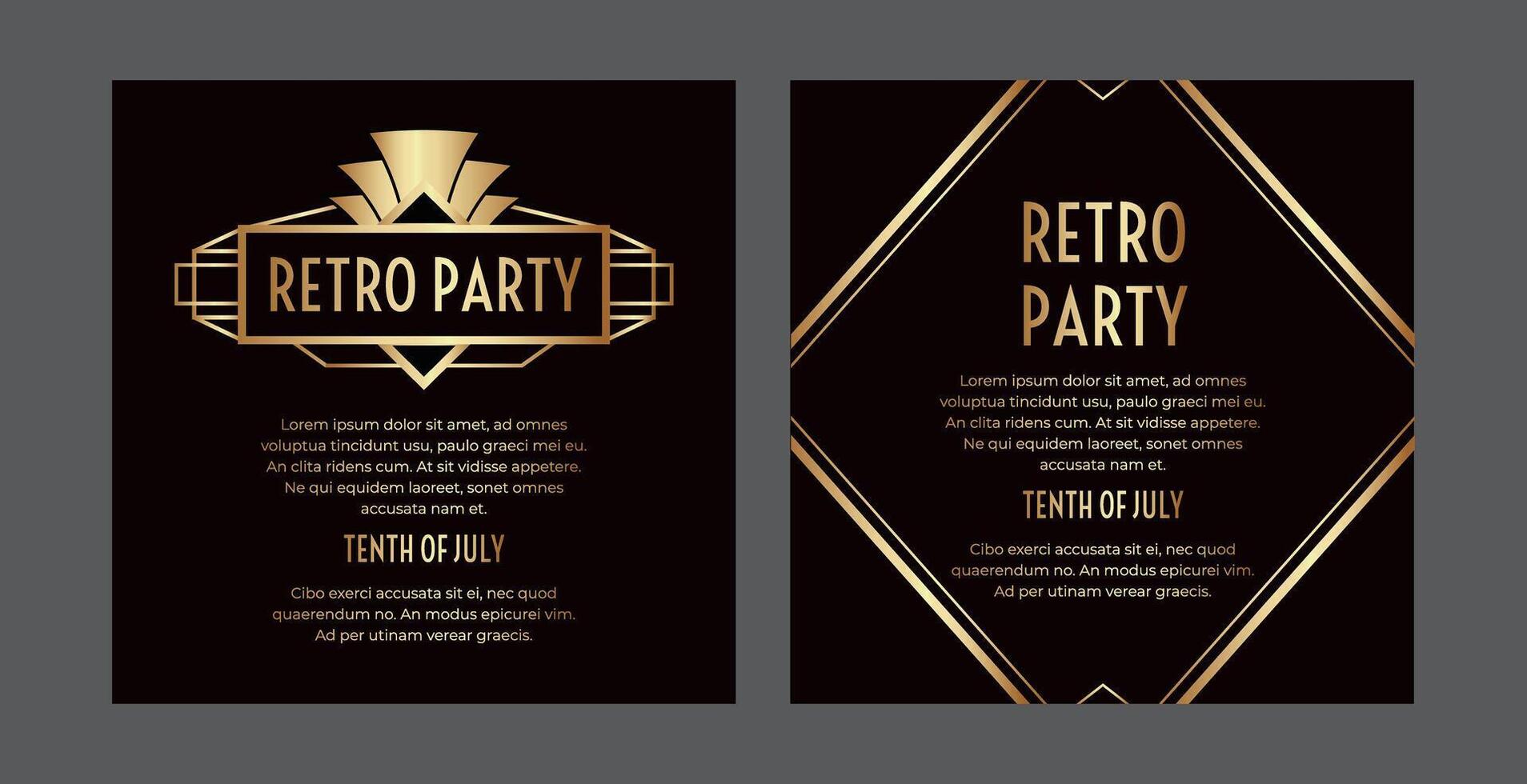 Gatsby Art Deco Party Invitation DesignGatsby Art Deco Party Invitation Design vector