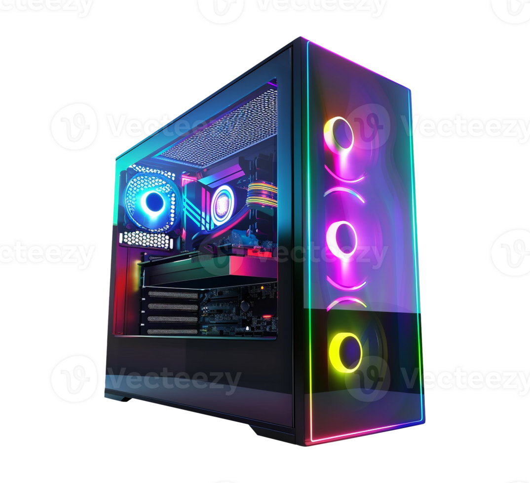 gaming computer case isolated png