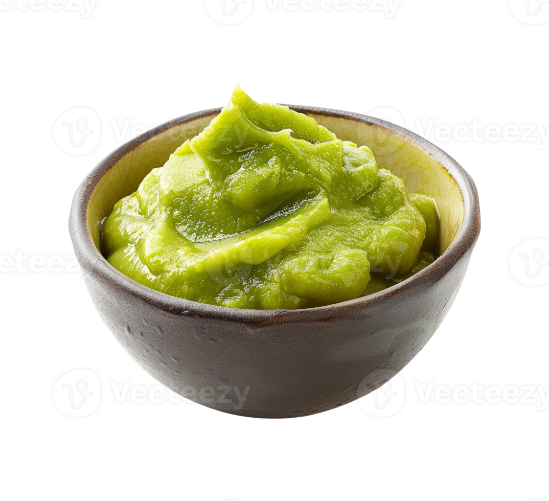 Asian sauce bowl of wasabi isolated png