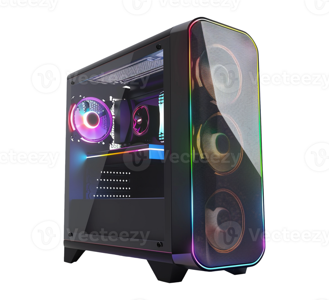 gaming computer case isolated png