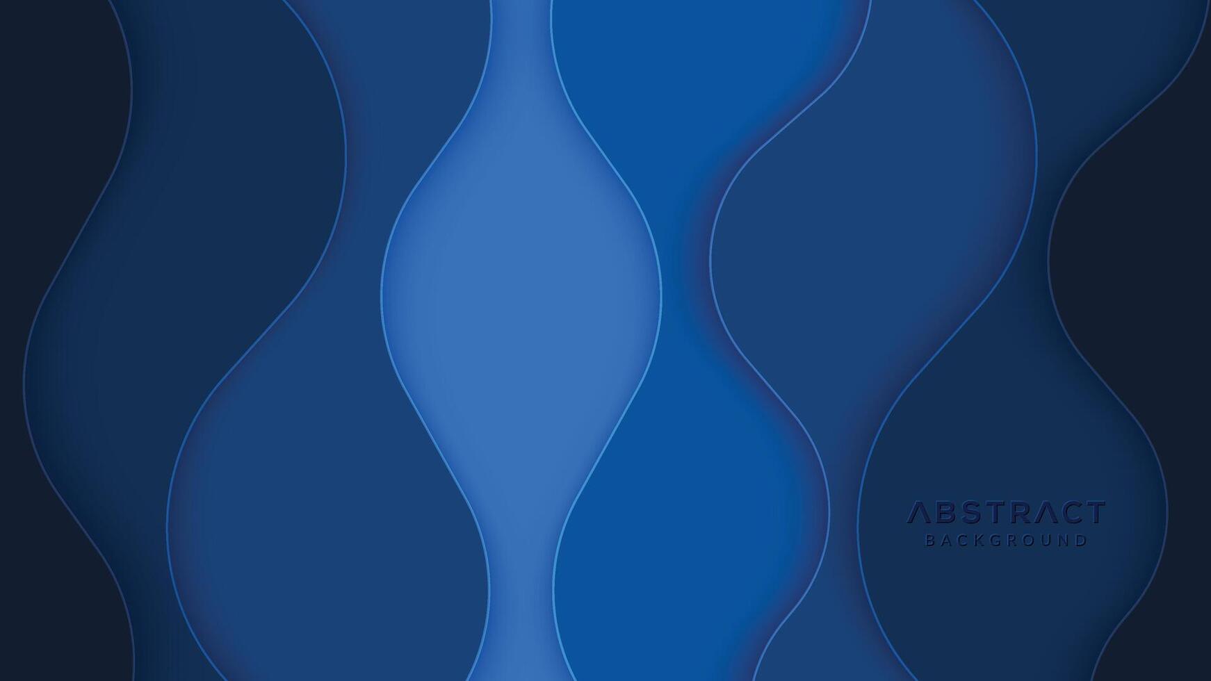 Blue color papercut background vector