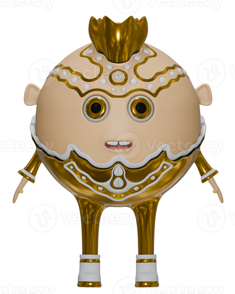 3D personage cartoon male king gold png