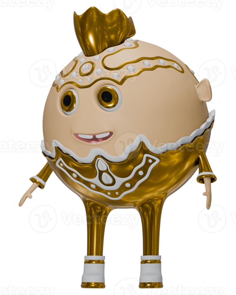 3D personage cartoon male king gold png