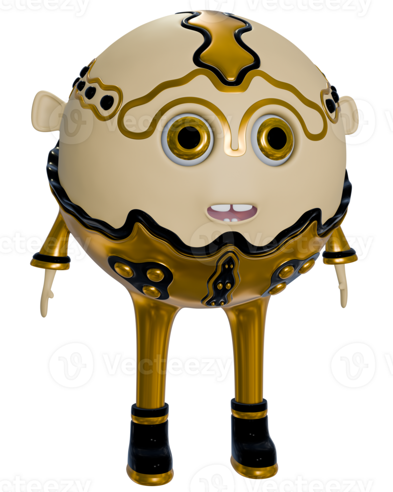 3D personage cartoon male king gold png