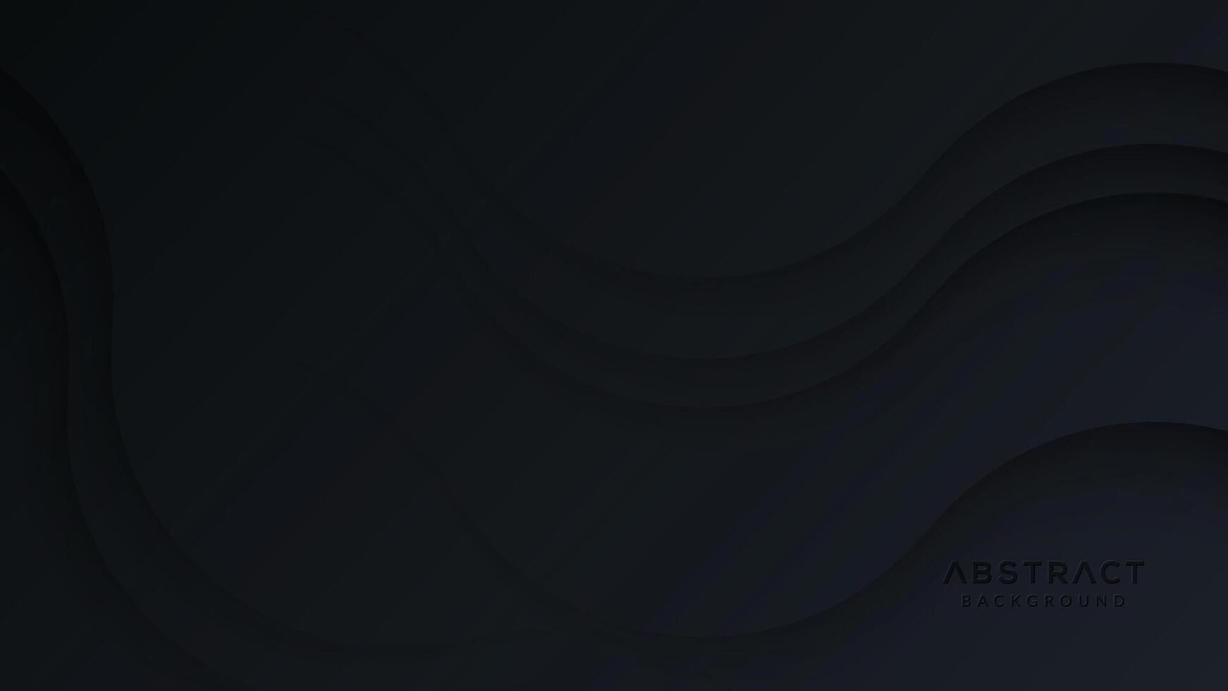 Dynamic wavy dark abstract background vector