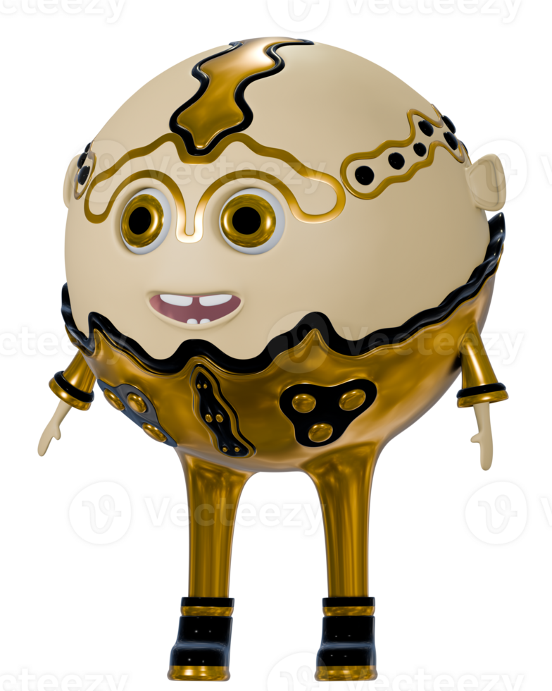3D personage cartoon male king gold png