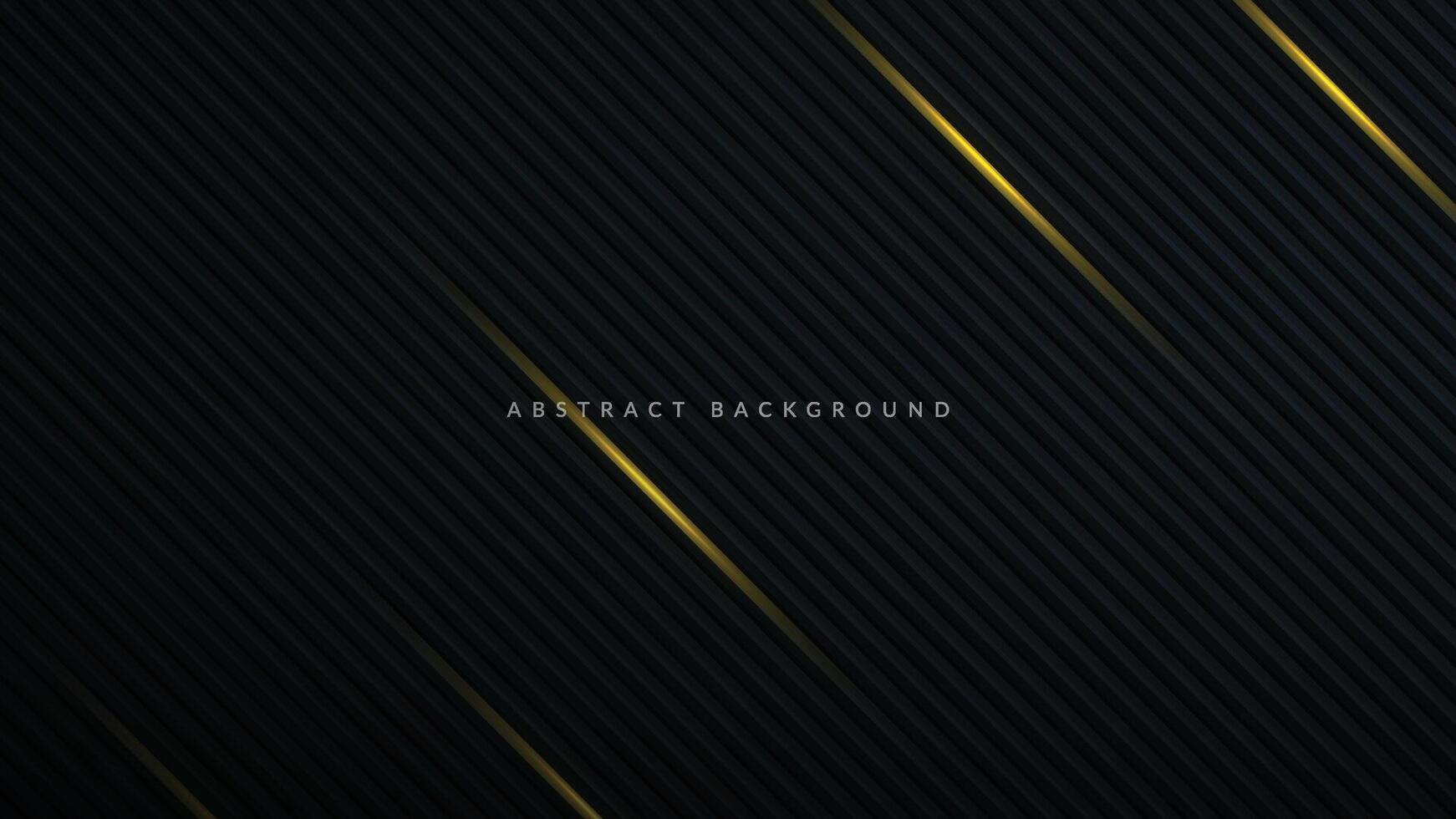 Dark abstract background with golden lines vector