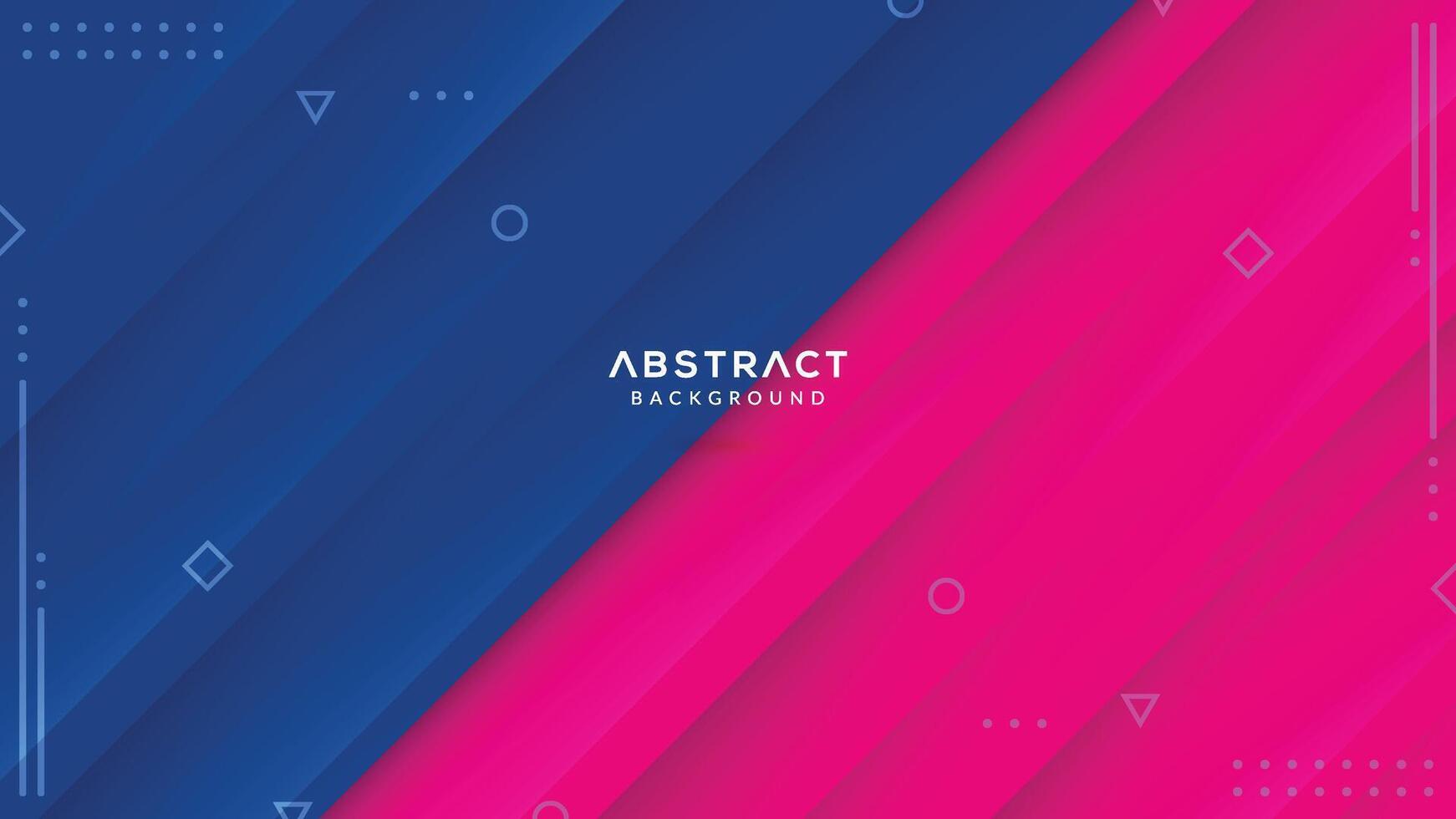 Abstract blue and pink papercut shape background vector