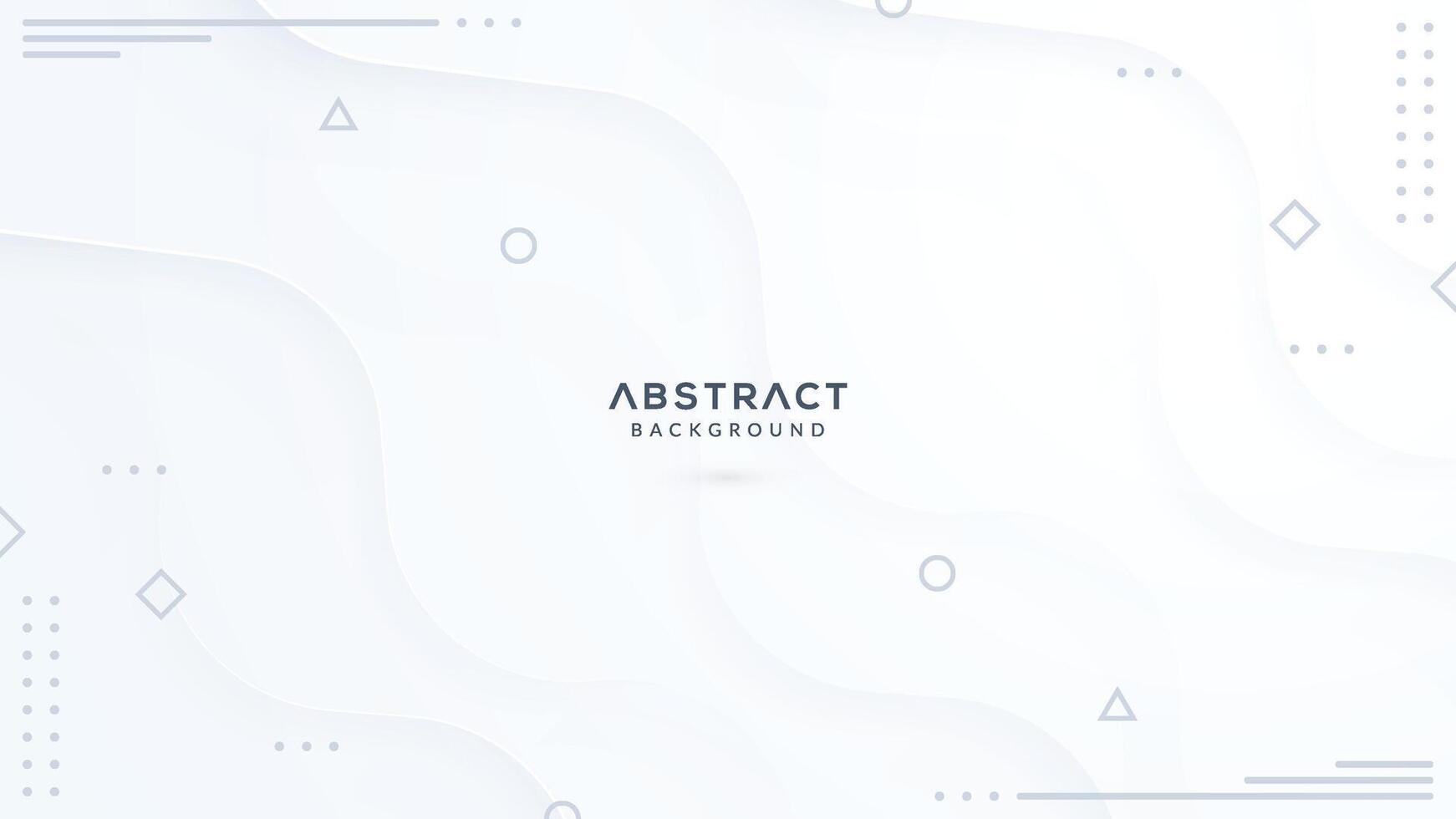 White abstract geometric background vector