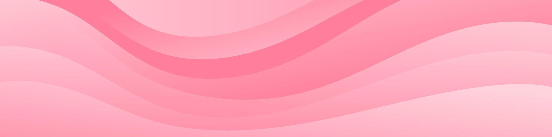 Create eye catching headers and promotional banners with the modern and dynamic abstract gradient wave banner in smooth pink vector