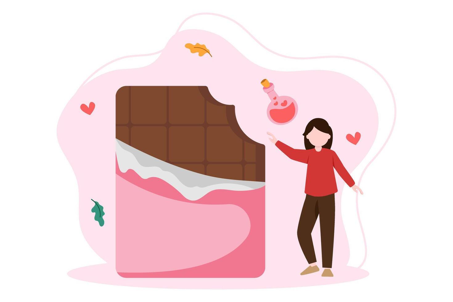 World Chocolate Day Flat Illustration Design vector