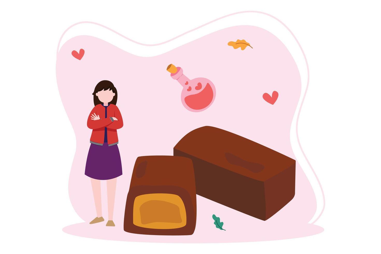 World Chocolate Day Flat Illustration Design vector