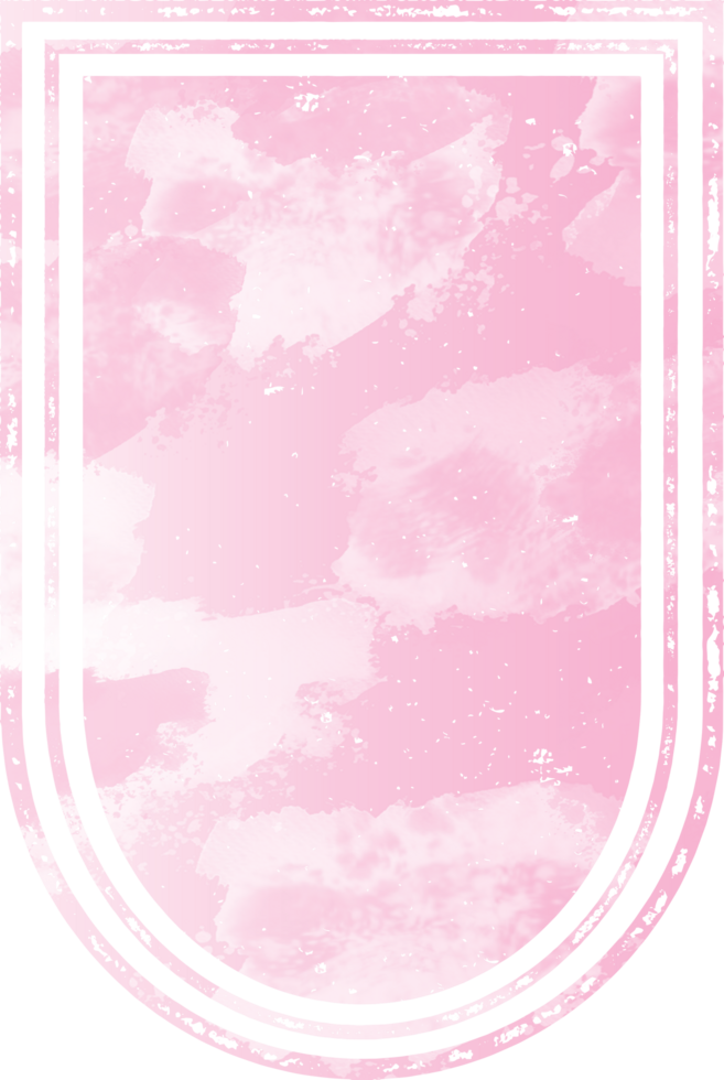 Pink Watercolor Badges Frame Illustration png