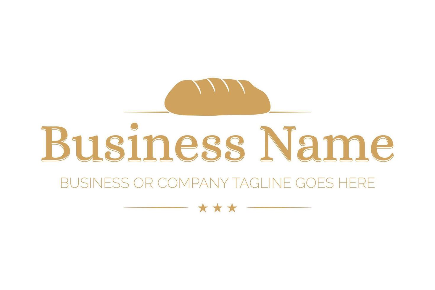 Vintage or Retro Bakery Logo with Bread Loaf Illustration vector