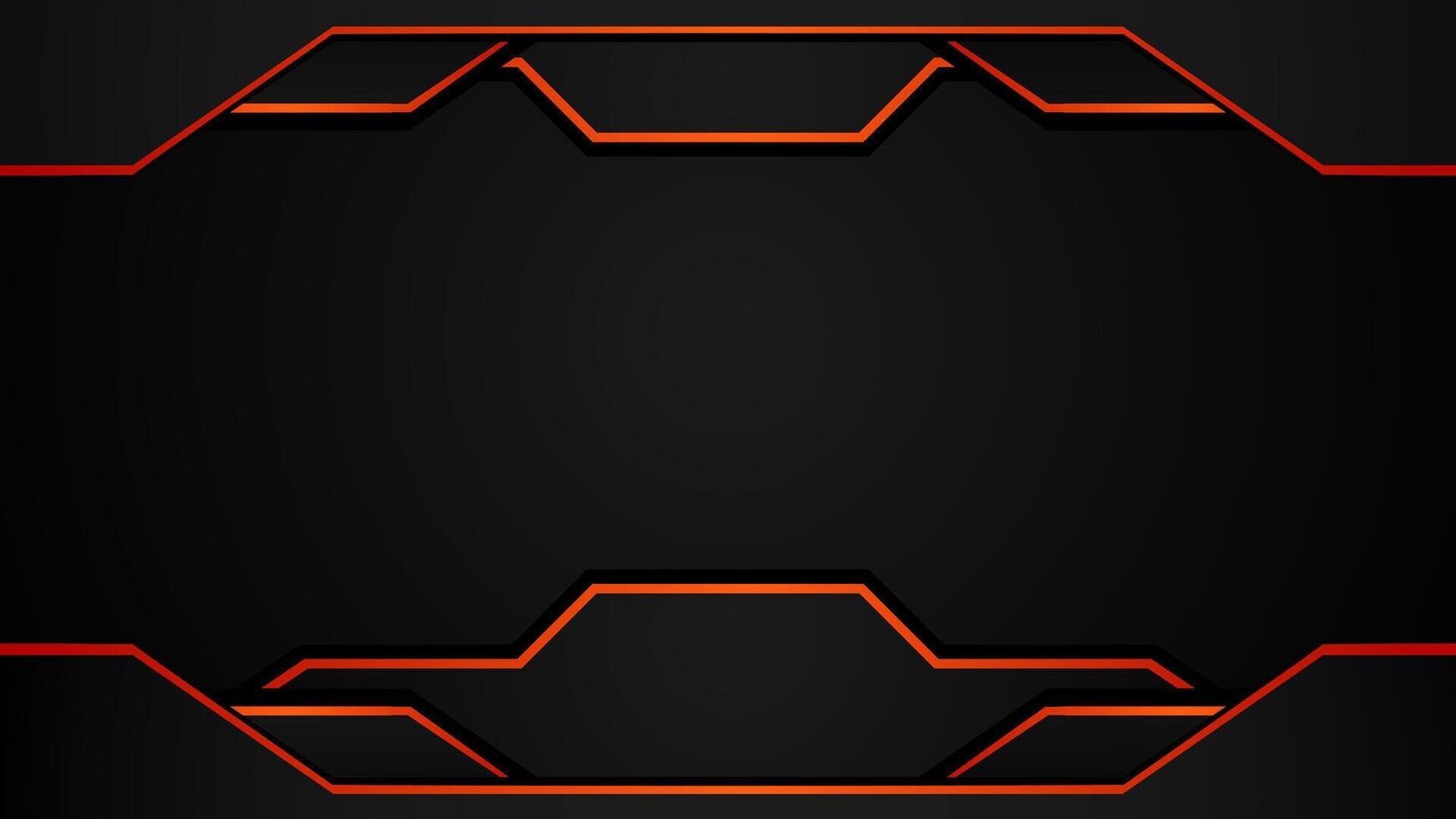 black and orange futuristic abstract background vector