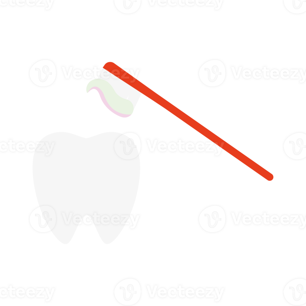 Profession and occupation concept. Isolated line icon of toothpaste on toothbrush png