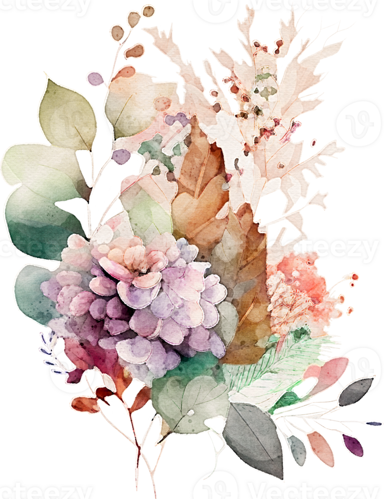 Watercolor Orchid Flower Illustration png