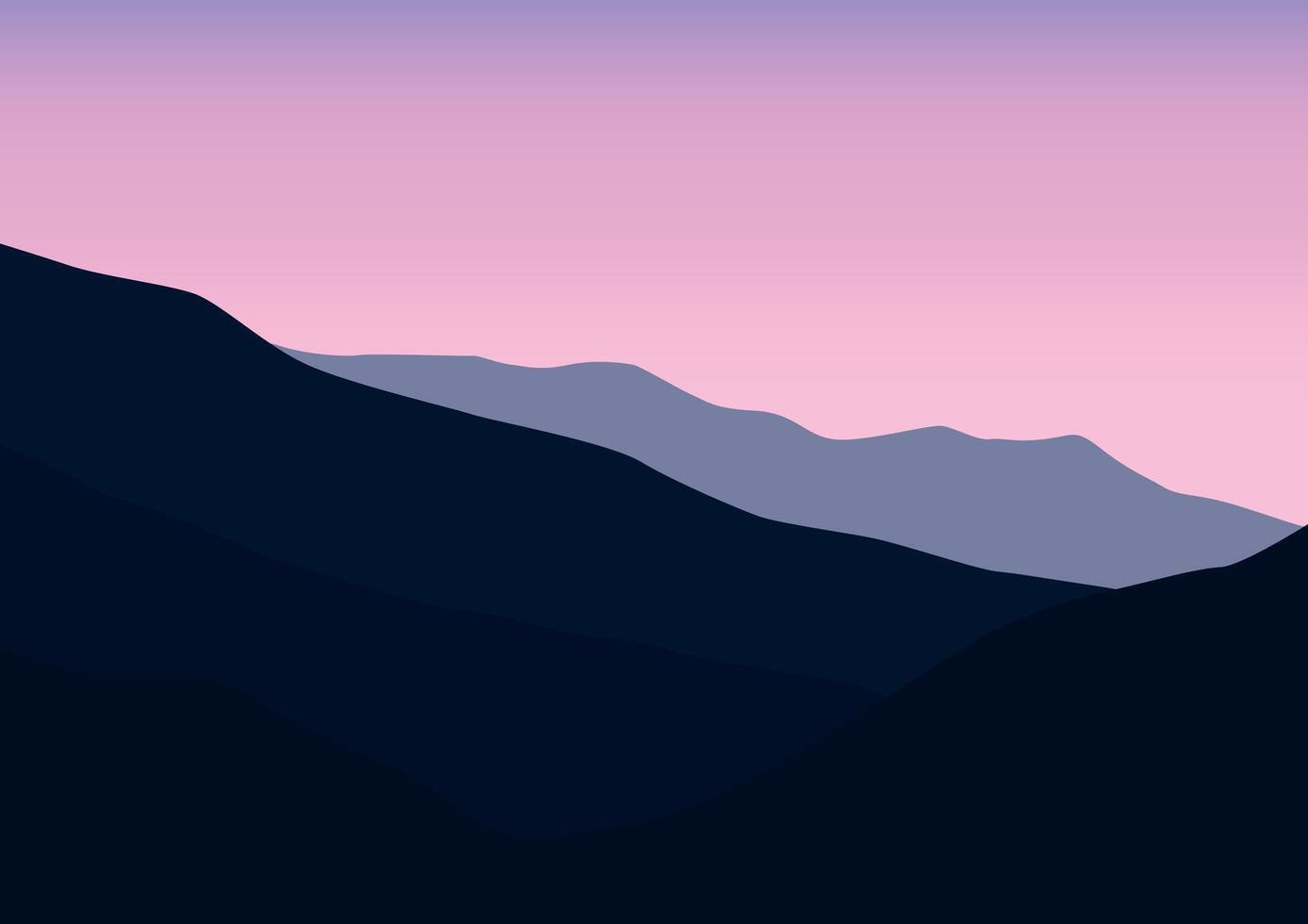 Landscape nature panorama. Illustration in flat style. vector