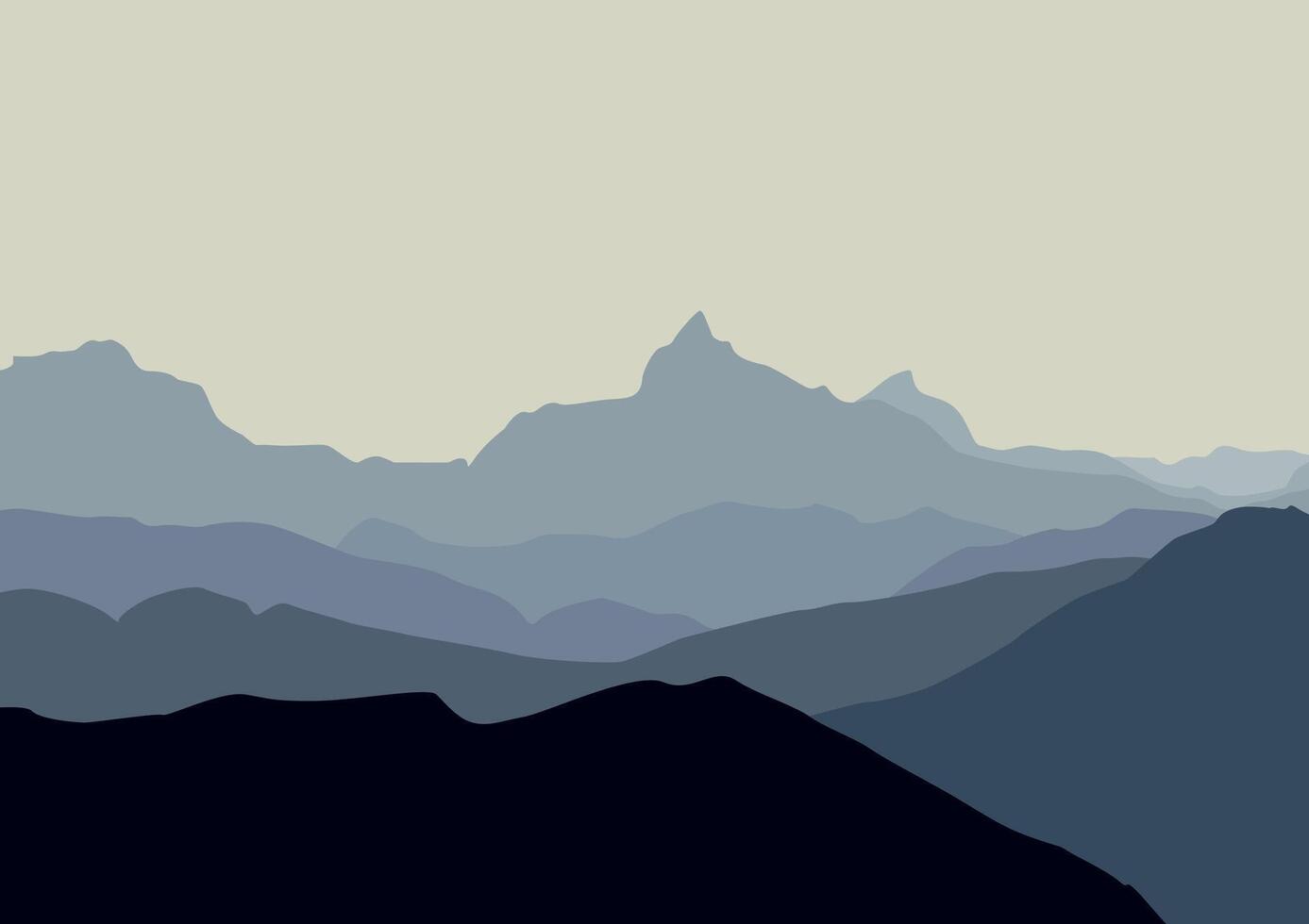 Landscape nature panorama. Illustration in flat style. vector