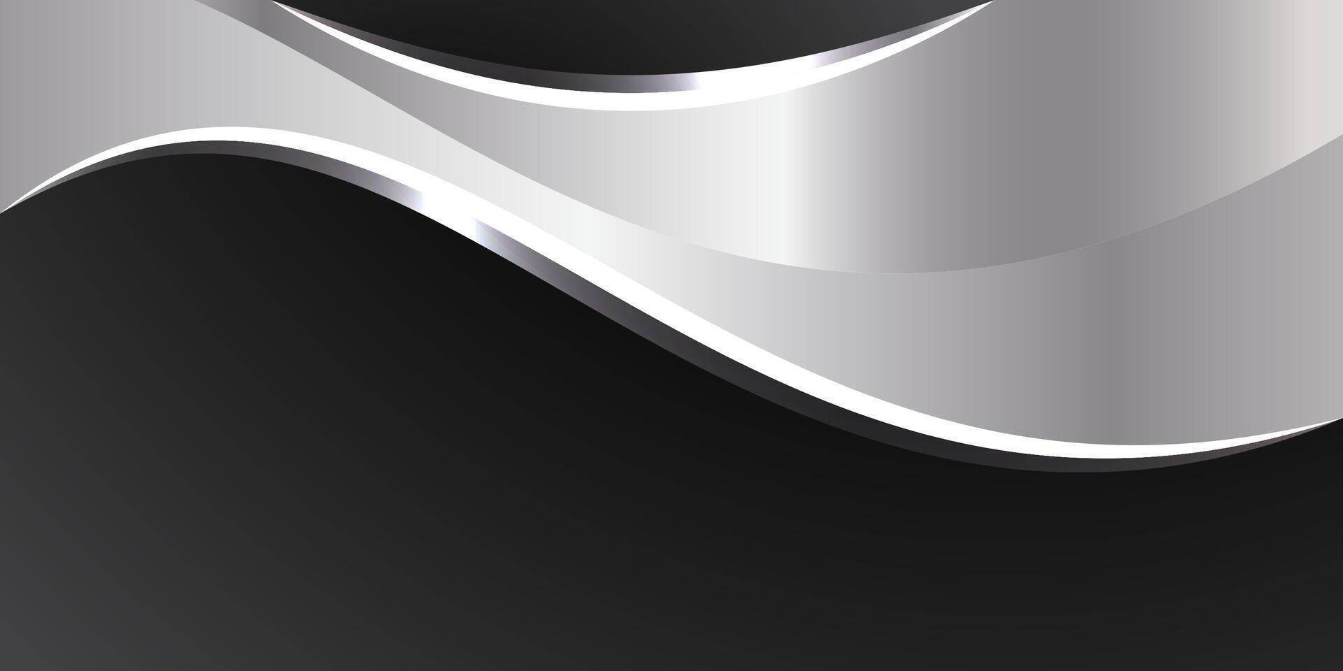 metalic background with waving line vector
