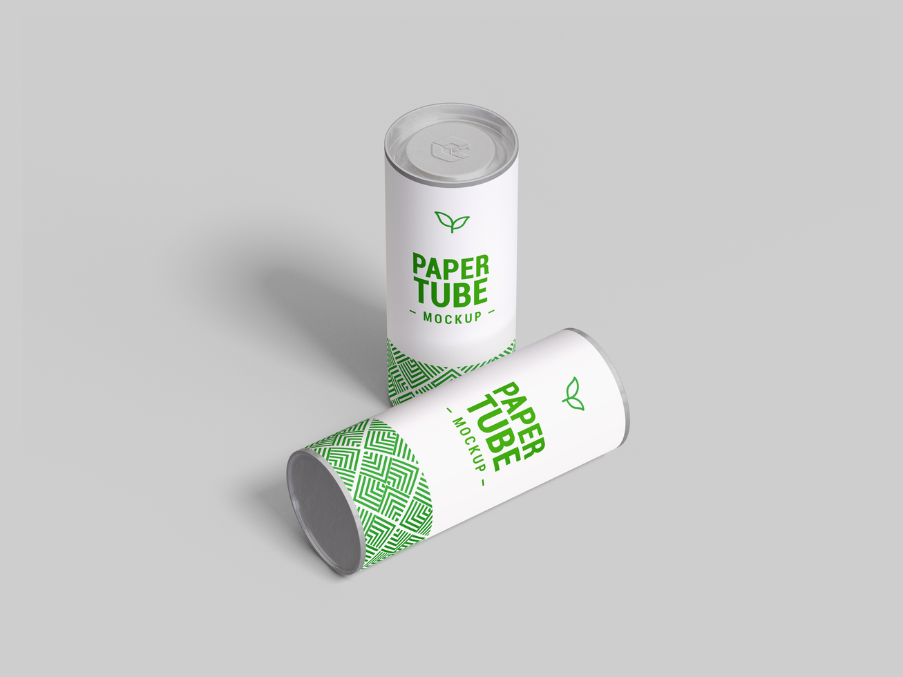 realistisk cylinder rör tolkning mock-up lätt till förändra färger - tom vit rör attrapp för branding psd