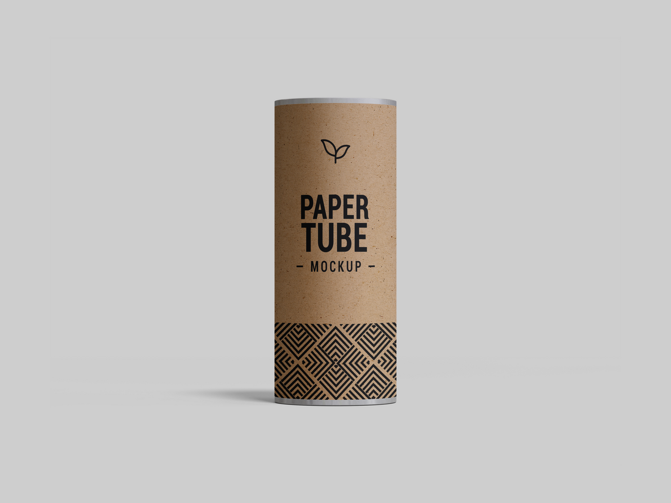 Realistic Paper Tube Rendering Mock-up easy to change colors - Blank brown paper tube Mockup for branding psd